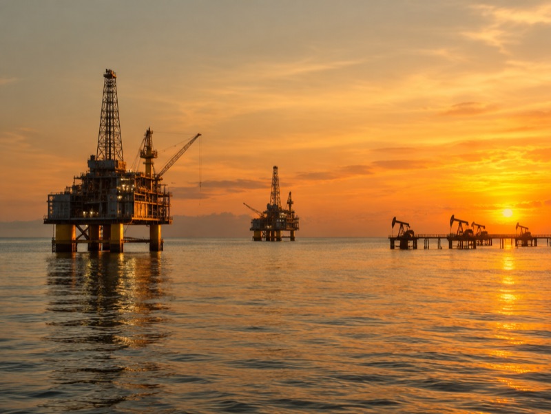 Plataformas petroleras sobre el Lago de Maracaibo