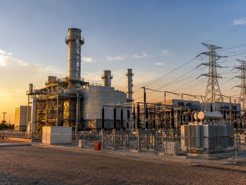 Planta de generación eléctrica y subestación